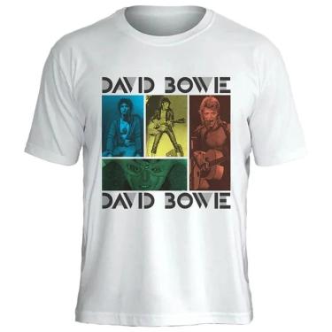 Imagem de Camiseta David Bowie Stamp Unissex em Algodão Manga Curta-Unissex