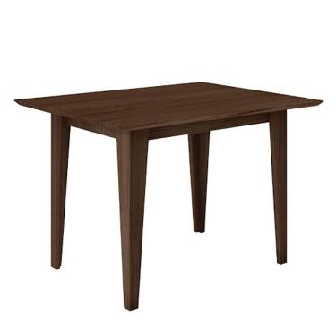 Imagem de Mesa Para Sala De Jantar 120Cm Retangular Tampo Chanfrado Kate Poliman Amêndoa