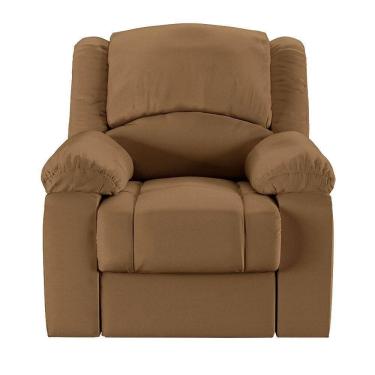 Imagem de Poltrona Do Papai Reclinável Sala De Cinema Barcelona Manual Pu Caramelo