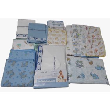 Imagem de Kit lavabos cueiros toalhas fraldas travesseiro Menino