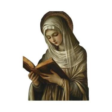 Imagem de Arte Em Tela Sagrado Coração De Jesus E Virgem Maria Católica, Pôster 