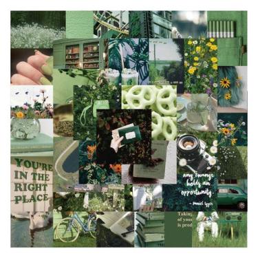 Imagem de Adesivos, vinil verde, paisagem, grafite impermeável, 56 unidades - yi