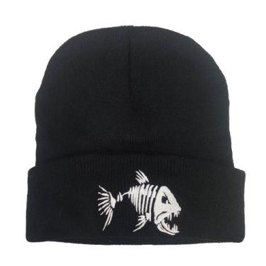 Imagem de Chapéu de malha Winter Beanie Hunters Mantas Rays Fishbones - Yiweisai