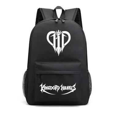 Imagem de Mochila Kingdoms Hearts Cartoon Kids School Oxford 31x14x42cm - yiweis