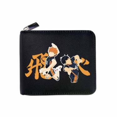 Imagem de Carteira Haikyuus Anime Characters Slim Bifold PU - Yiweisai