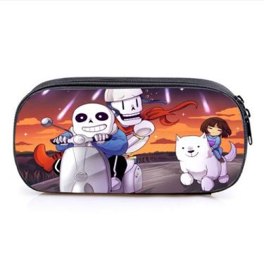 Imagem de Estojo para lápis Undertale Pencil Bag Cartoon Anime de grande capacid