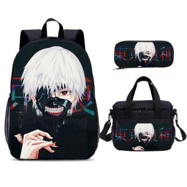 Imagem de Conjunto de mochilas escolares Tokyos Ghouls, 3 unidades para estudant