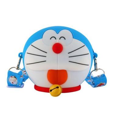 Imagem de Bolsa mensageira de pelúcia Doraemons Anime Silicone para crianças - Y