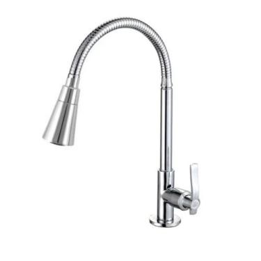 Imagem de Torneira Cozinha Pia Gourmet Mesa Flexível Metal Inox - Deckcasa