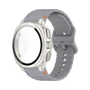 Imagem de Pulseira De Silicone 2 Em 1 Para Samsung Galaxy Watch 7 40mm 44mm E Ca