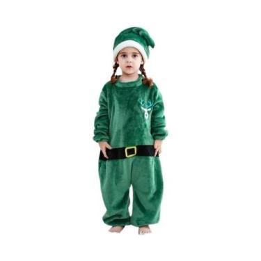 Imagem de Macacão De Natal Em Flanela Para Bebês, Fantasia Fofa Para Meninas E M