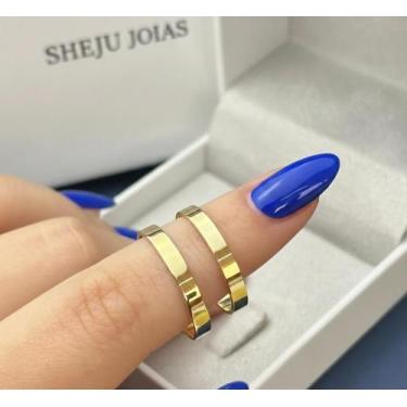 Imagem de Aliança de Casamento Fina em Ouro 18K - 2mm - Reta - Daltan