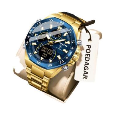 Imagem de Relógio Masculino À Prova D'Água Com LED, Quartzo, Aço Inoxidável, Esp