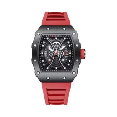 Imagem de Relógio De Quartzo Masculino CURREN 8438 Com Pulseira De Silicone À Pr