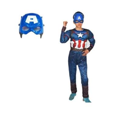 Imagem de Fantasia De Super-Herói Para Crianças, Macacão Musculoso Com Máscara P
