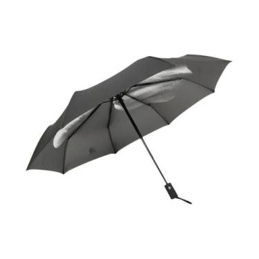 Imagem de Guarda-chuva Dobrável Preto À Prova De Vento Com Design De Dedo Do Mei