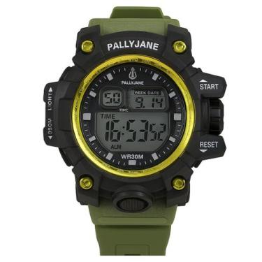 Imagem de Relógio Verde Oliva Militar Redondo Prova Dágua Masculino - Pallyjane