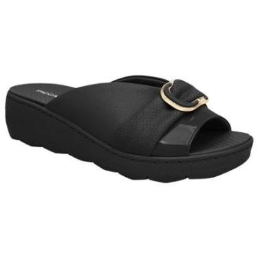 Imagem de Tamanco Feminino Piccadilly Wide Fit Spa 568067-4 - Preto-Feminino