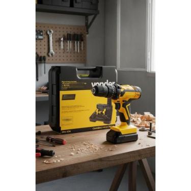 Imagem de Furadeira Parafusadeira Impacto Bateria 12V Kit 74 Peças - Congratulat