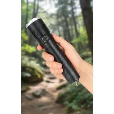 Imagem de Lanterna Tática Militar Potente Recarregável Luz Laser - Congratulatio