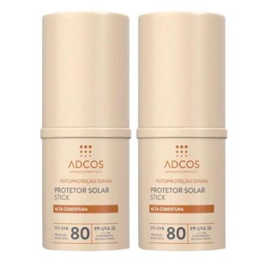 Imagem de Adcos Kit com 2 Protetores Solares com Cor FPS80 - Peach, Kit