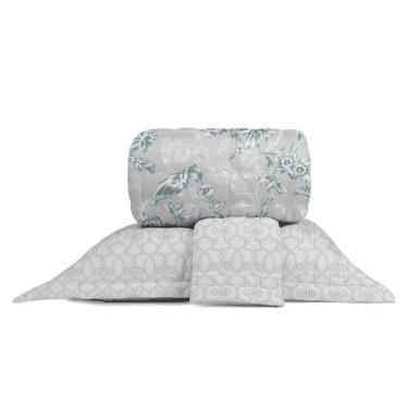 Imagem de Kit cobre leito casal dupla face estampado sofisticata premi - SUFALU,