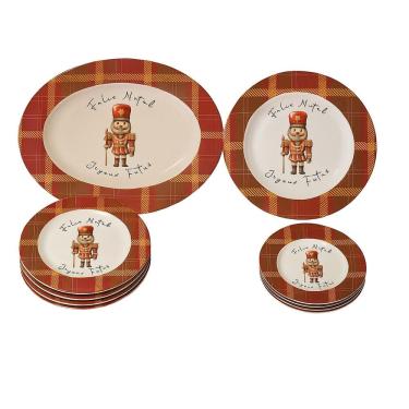 Imagem de Conjunto de Jantar Natalino 10 Peças em Melamina para Festas