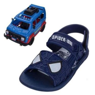 Imagem de Sandalia Infantil Menino Personagem Leve Homem Aranha Furgao-Masculino