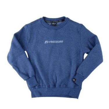 Imagem de Blusa Infantil FreeSurf Moletom Waves Marinho Mescla - 13100-Masculino