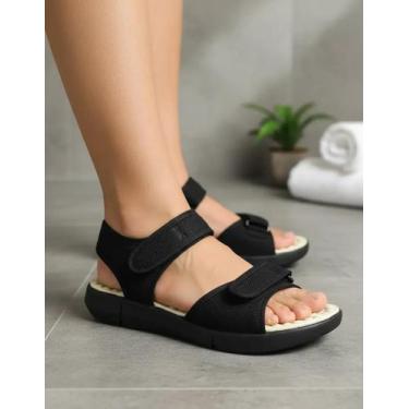 Imagem de Sandália Papete Feminina Ortopédica Anatômica Massageadora Leve Macia 