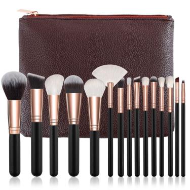 Imagem de Kit Pincéis de Maquiagem com Bolsa
