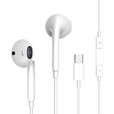 Imagem de Fone de Ouvido In Ear MDM Fone In Ear Tipo C com Microfone Som HD Cabo Reforçado Conexã...