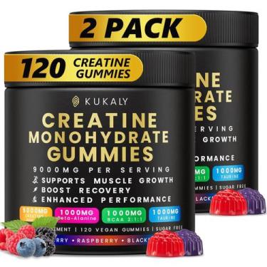 Imagem de Gomas de Creatina Kukaly 9000 mg Sem Açúcar Veganas - 2 Unidades