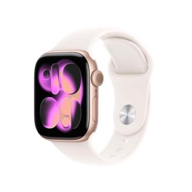 Imagem de Apple Watch Series 11 GPS + Cellular - Caixa cor de ouro rosa de alumí