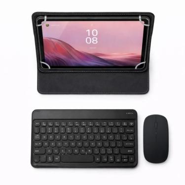Imagem de Kit p/Lenovo M9 Capa Giratória + Teclado Mouse BT + Película - DaiComm