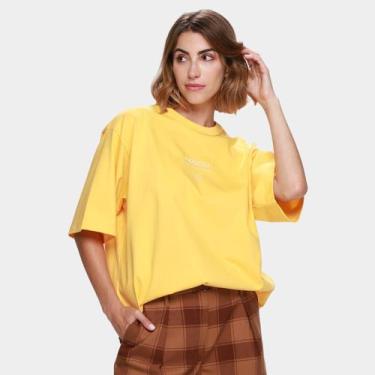 Imagem de Camiseta Colcci Casual Feminina, Amarelo, M