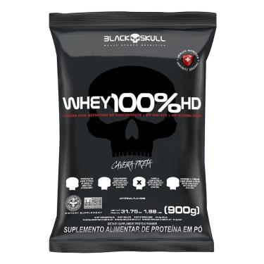 Imagem de Whey 100% HD - 900g Refil Baunilha - Black Skull-Unissex