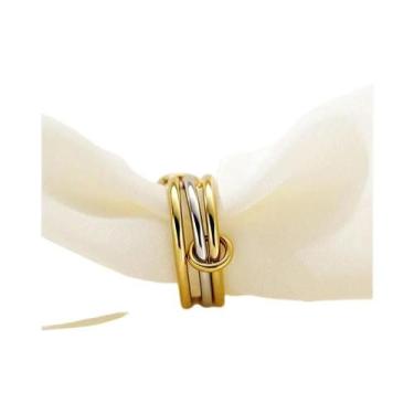Imagem de Anel Feminino De Prata Esterlina 925 Com Zircônia Entrelaçada Em Múlti