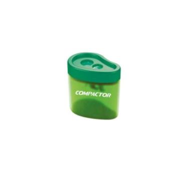 Imagem de Apontador Duplo Duo Normal e Jumbo Com Depósito COMPACTOR Verde, Verde