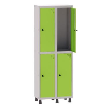 Imagem de Armário Guarda Volume Locker Roupeiro 2 Vãos 4 Portas Aço GRP502/4 Cin