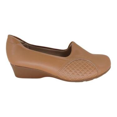 Imagem de Sapato Modare Anabela Napa 7014229 - Feminino, Marrom, 37