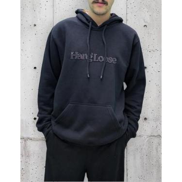 Imagem de Moletom fech. hang loose original spray preto, Preto, G