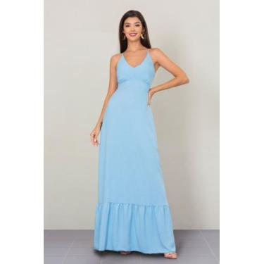 Imagem de Vestido Longo - Duasgurias, Azul bebê, G