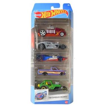Imagem de Kit carrinhos hot wheels c/ 5pç 01806 mattel, Exposed engines hly79