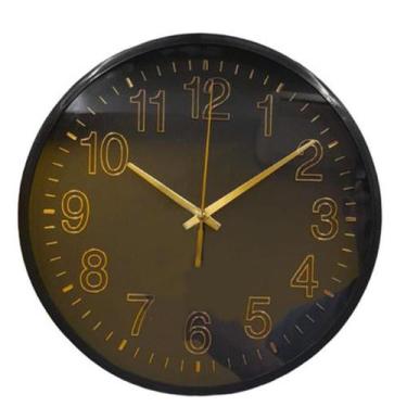 Imagem de Relógio de Parede 24x4cm N239580-2 Preto - Quanhe