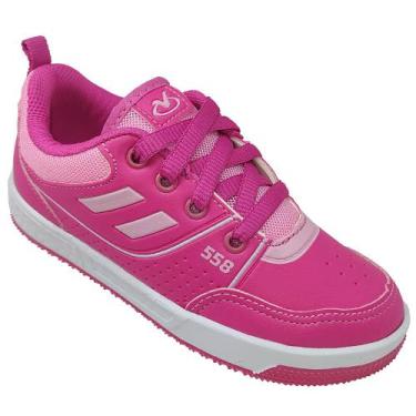 Imagem de Tênis Infantil Feminino Menina Via Vip Rosa Juvenil Escolar, Rosa, 31