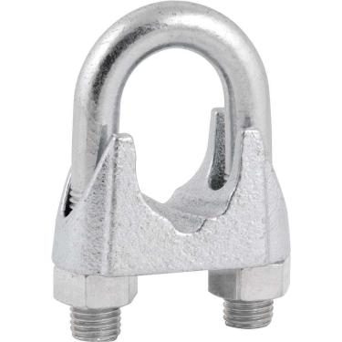 Imagem de Clips para Cabo de Aço 1.1-8 28,60mm Galvanizado para Prensar e Amarrar Cabos em Aplicações Leves Vonder