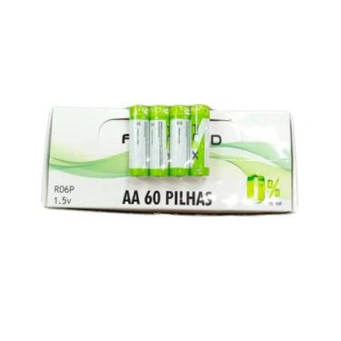 Imagem de Caixa Com 60 Pilhas Aa Zinco Flex