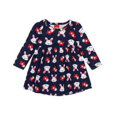 Imagem de Vestido Manga Longa Para Bebê Ref 207854 - Kyly, M, Azul, Escuro