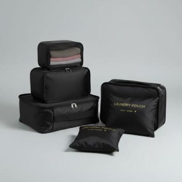 Imagem de Kit Organizador De Mala Viagem 6 Peças Impermeável Necessaire - LAUNRY